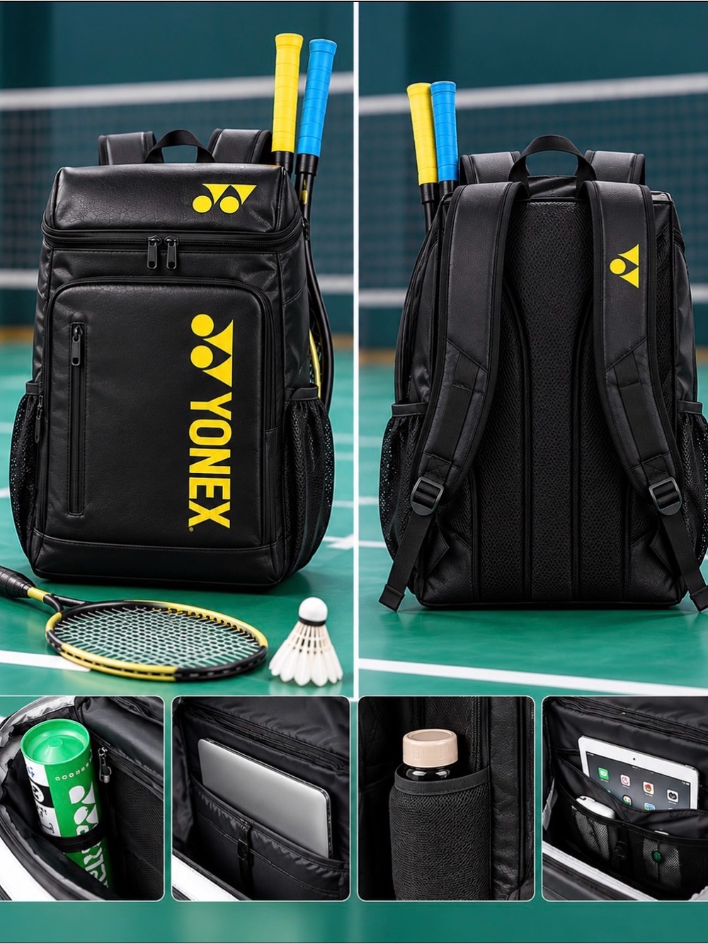 Yonex Pro Backpack M Black Athletic Backpack